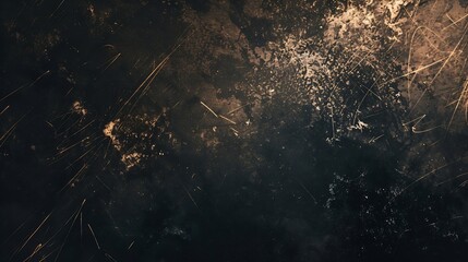 Aufkleber - Dust and scratches design Aged photo editor layer Black grunge abstract background Copy space : Generative AI