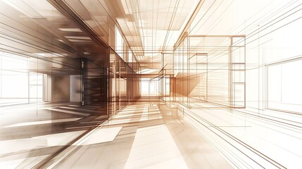 Aufkleber - Architecture drawing project  Mixed media : Generative AI