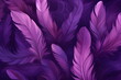 Bright violet feathers, closeup, nature background