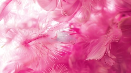 Poster - Fluffy cherry blossom pink feather fashion design background  Happy Valentine fuzzy textured soft focused photograph  Fashion Color Trends Spring Summer 2016 : Generative AI