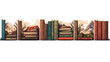 Horizontal banner with open and close literary book