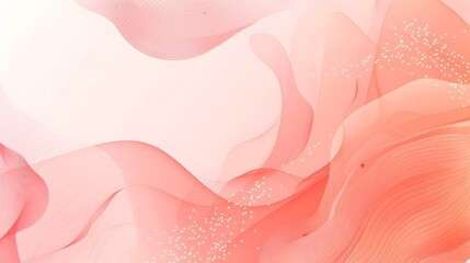 Aufkleber - Ethereal Fluid Geometric Abstract Background in Soft Pink and Peach Tones