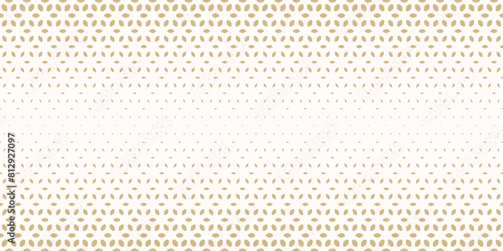 Golden vector halftone seamless pattern. Luxury gold and white texture ...