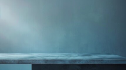Leinwandbilder - perspective of polished concrete or cement floor shelf table for interior and display show products studio room gradient background : Generative AI