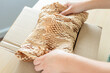 Eco friendly brown paper honeycomb wrap for product packaging parcel carton box
