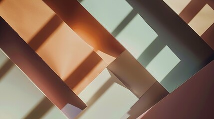 Poster - From above layout of colorful cardboard sheets in brown and grey shades : Generative AI