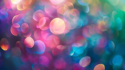 Aufkleber - Blurred glow Dark art background Colored optical lens flare Abstract design : Generative AI