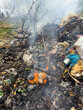 village people burn garbage