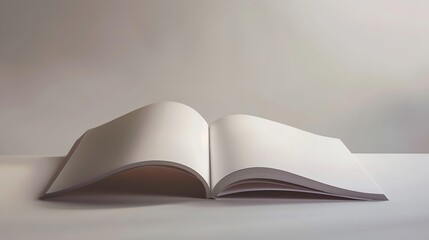Poster - Blank catalog magazine book template with soft shadows Ready for your design : Generative AI