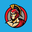 Spartan mascot logo design spartan vector
