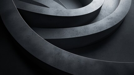 Wall Mural - A black and white image of a spiral staircase