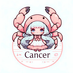 Sticker - Cute zodiac Cancer