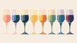 Sommelier selection flat design front view expert choice theme water color Complementary Color Scheme