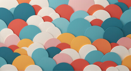 Wall Mural - background with balloons