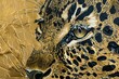 © anatolir - Closeup detailed golden textured leopard print with lustrous metallic effect for modern and contemporary fashion and decor, showcasing the elegance and glamour of the feline wildlife theme