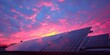 Solar panels on the roof produce clean, renewable energy even after sunset. Concept Renewable Energy, Solar Panels, Sustainability, Green Technology, Alternative Energy