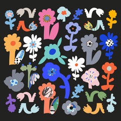 Wall Mural - Abstract floral creative background. Vector illustration
