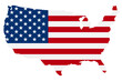 USA flag in the form of a map, United States of America flag