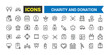 © Rubbble - Charity And Donation Icon Set, Set Of Charity Line Icons, Simple Pictograms Pack, Stroke Vector Illustration
