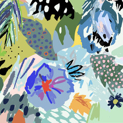 Wall Mural - Abstract floral creative background. Vector illustration