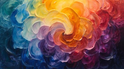 Wall Mural - Tie-dye background with vibrant colors swirling out from the center