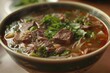 © kittipoj - Spicy Beef Noodle Soup Delight: A Culinary Journey through Vietnamese Bun Bo Hue Techniques