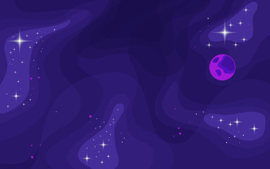 Wall Mural - space vector cartoon galaxy background