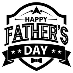 Wall Mural - Happy Fathers Day t-shirt design vector silhouette illustration