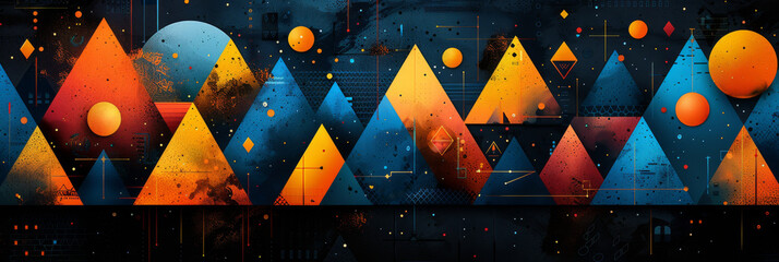 Wall Mural - Geometric shape abstract