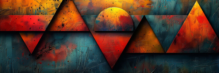 Wall Mural - Geometric shape abstract