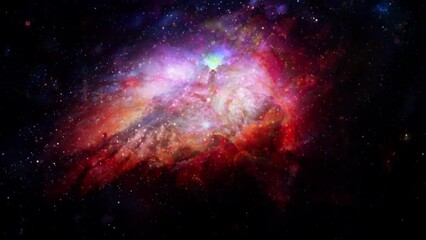 Wall Mural - colorful nebula galaxy space background