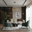 © Tuba - Luxury living Room. Style home interior design of modern living room.