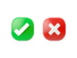© Medard - Right and wrong 3d icons isolated on transparent background