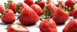 Fresh strawberry fruits on grey background.