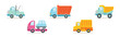 Toy Car and City Transport Colorful Vector Set