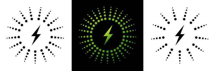 Sticker - Bolt of Energy Thunder and Power Flash Vector Design