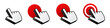 Click cursor 3d icon. Computer mouse pointer vector arrow and hand