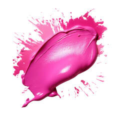 Wall Mural - Pink Paint Brush. Dynamic Abstract Pink Brushstroke. Isolated on Background