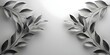 Three laurel wreaths in black and white ideal for honoring achievements. Concept Black and White Laurel Wreaths, Achievement Symbol, Elegant Honoring