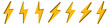 3d flash thunder power icon, flash lightning bolt icon with thunder bolt - Electric power icon symbol - Power energy icon sign for apps and website