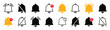 Notification bell icon collection set