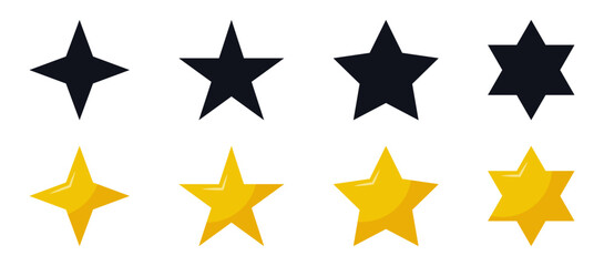 Leinwandbilder - favorite star icon rating symbol reward rating mark icons. yellow stars vector icon