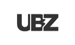 UBZ logo design template with strong and modern bold text. Initial based vector logotype featuring simple and minimal typography. Trendy company identity.