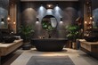 Contemporary Bathroom Interior with Modern Finish