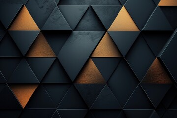 Wall Mural - abstract geometric black backgroundhigh-resolution