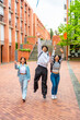 © unai - Students throwing folders celebrating the end of the course