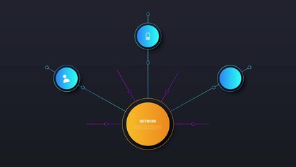Network infographic concept