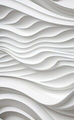 Wall Mural - black and white metallic color tone wavy lines futuristic abstract geometric shapes background.