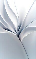 Wall Mural - black and white metallic color tone wavy lines futuristic abstract geometric shapes background.