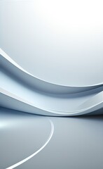 Wall Mural - black and white metallic color tone wavy lines futuristic abstract geometric shapes background.